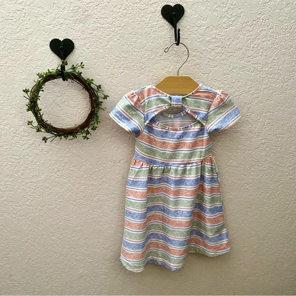 Striped Spring/Summer Baby Girl Dress - Size 12m
